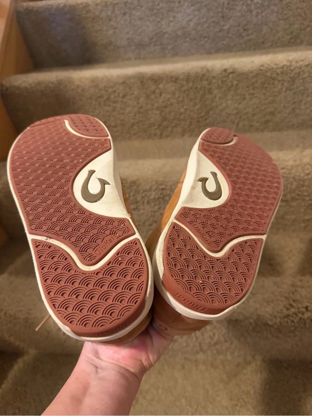 OluKai Papakū Boot in Tan with Cream Sole